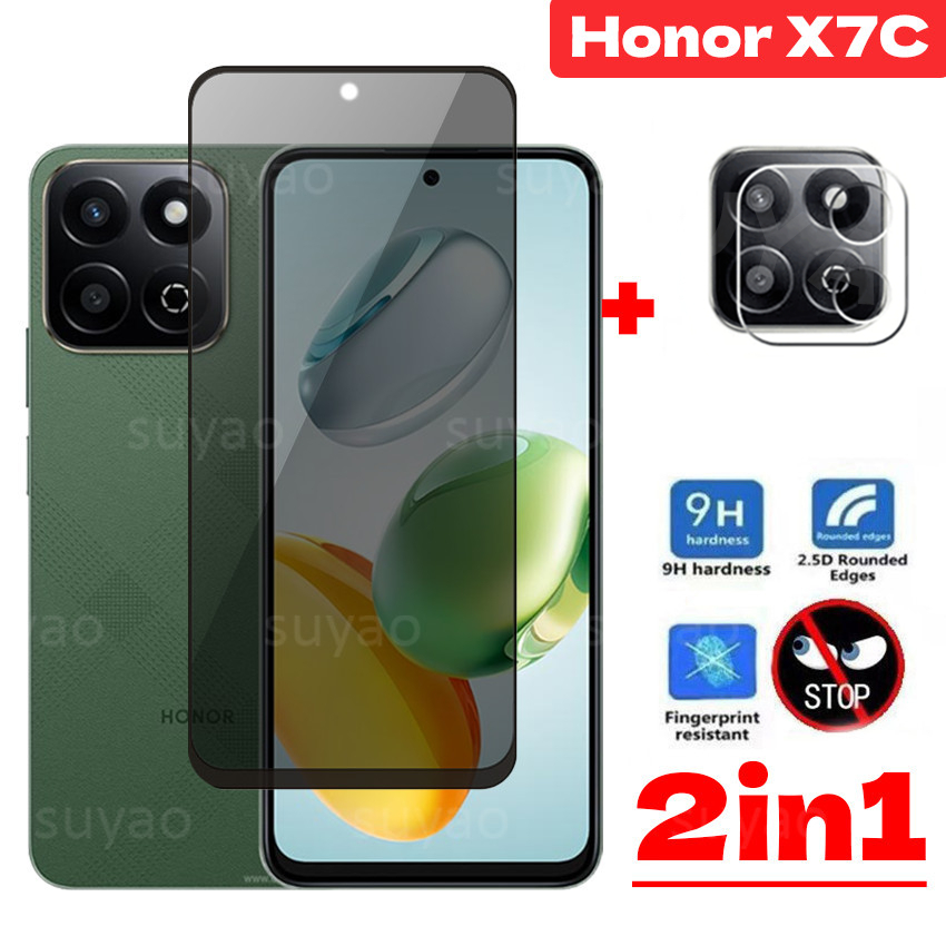 สําหรับ Honor X9D X7D X7C X8C X6C 2024 Anti-Spy Full Privacy Tempered HonorX7C Peek Glass Screen Protector Full เลนส์กล้องฟิล์ม Class Scratch 9H ความแข็งฝาครอบ