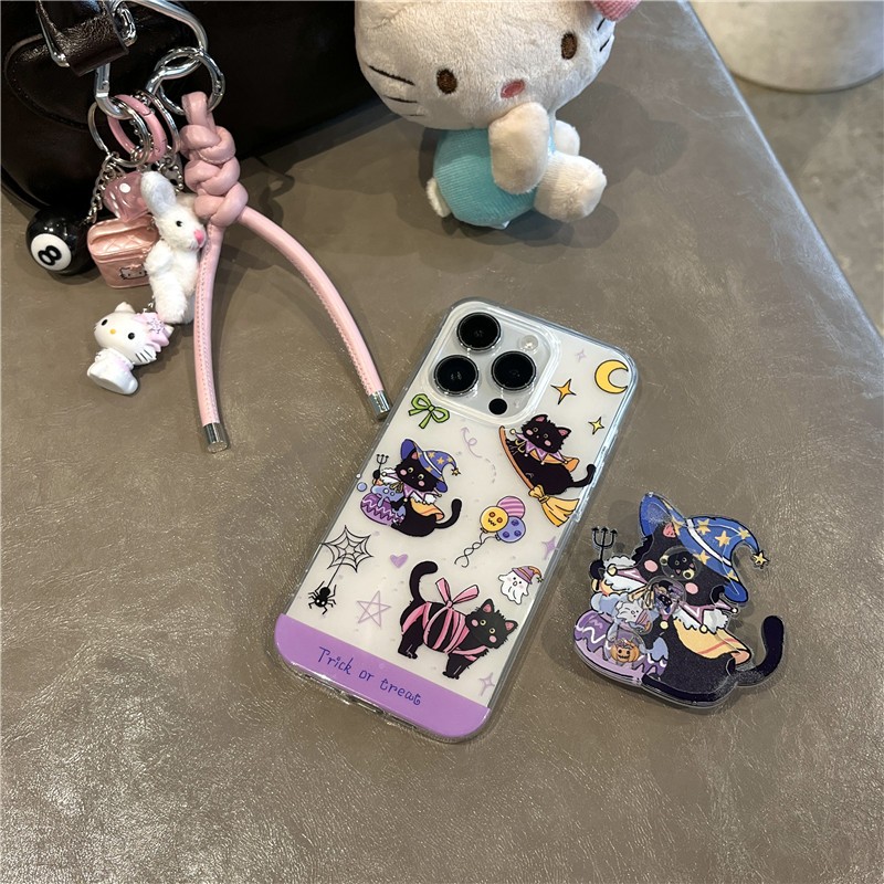 Iphone 16 Pro max 15 Pro max Magic ลายแมว วัสดุ TPU IMD craft เคสโทรศัพท์พิมพ์สองชั้น