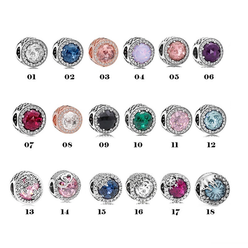 เครื่องประดับชาร์มลูกปัดสีฟ้าประกาย