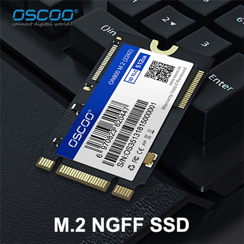 OSCOO 3D TLC NAND แฟลช 1TB 2242 M.2 NGFF SATA SSD DRAM Less Low Power ภายในประสิทธิภาพสูง SSD