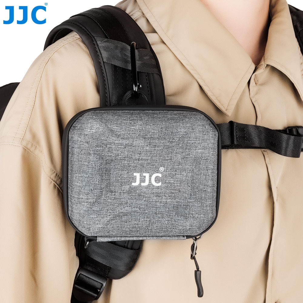 JJC FP-K10 Filter Pouch Case กระเป๋าใส่ฟิลเตอร์สำหรับฟิลเตอร์เลนส์ 10 ชิ้น, เคสฟิลเตอร์เลนส์กล้อง DSLR Mirrorless ความจุขนาดใหญ่กล่องฟิลเตอร์พื้นผิวแข็ง EVA สำหรับฟิลเตอร์ UV CPL ND BD