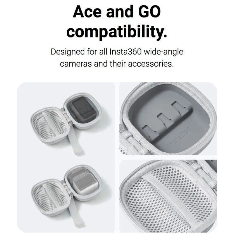 【ร้านไทย】Original Insta360 Ace/Ace/Ace Pro 2/GO3/GO 3S Mini Carry Case กระเป๋าถือ Harshell กระเป๋าสําหรับ Insta360 Ace Pro 2/ Ace GO 3S Original อุปกรณ์เสริม
