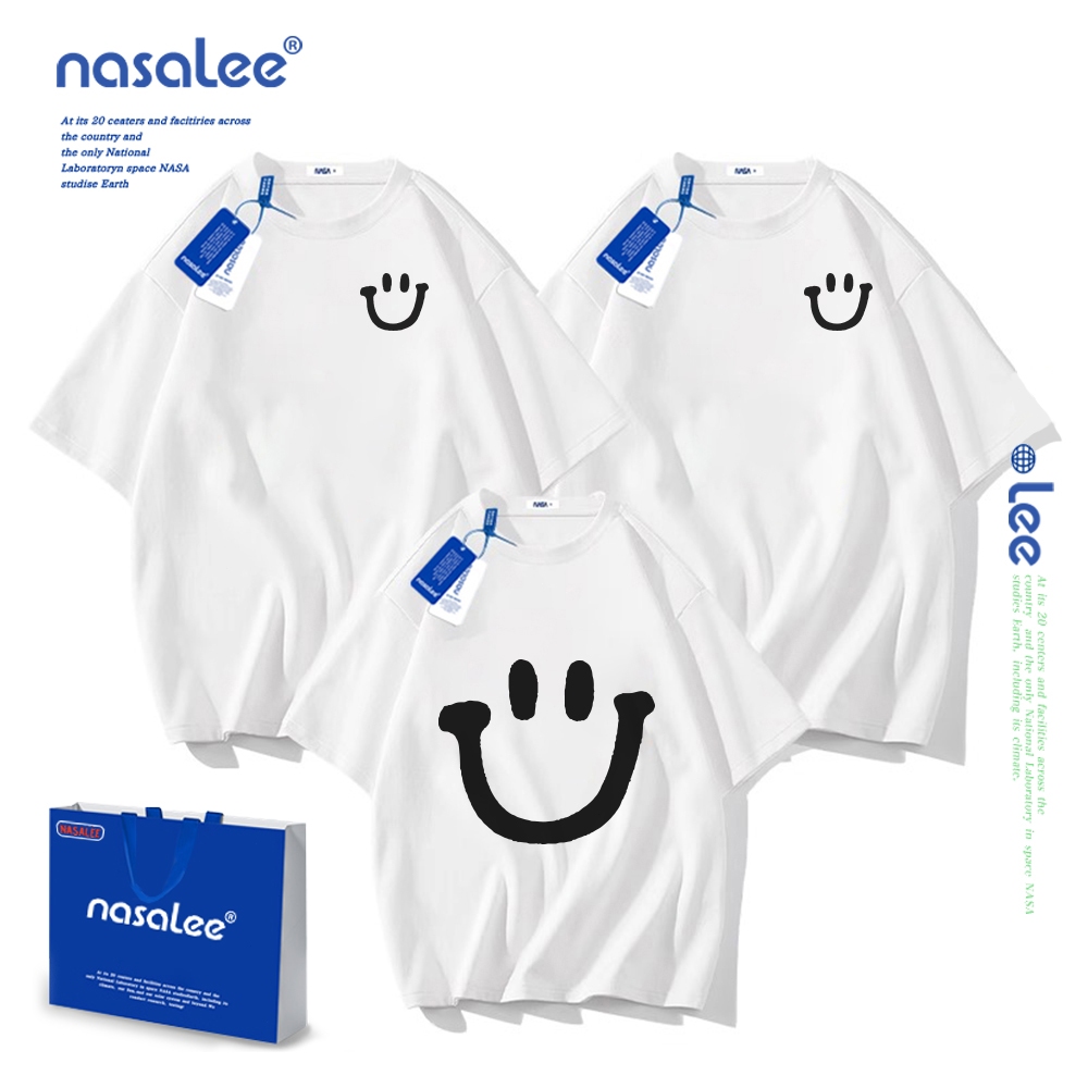 NASA ชุดครอบครัว 2024 ใหม่ เสื้อคู่แม่ลูก เสื้อยืดแขนสั้น เนื้อผ้าสบาย เบาเย็น สไตล์แฟชั่น