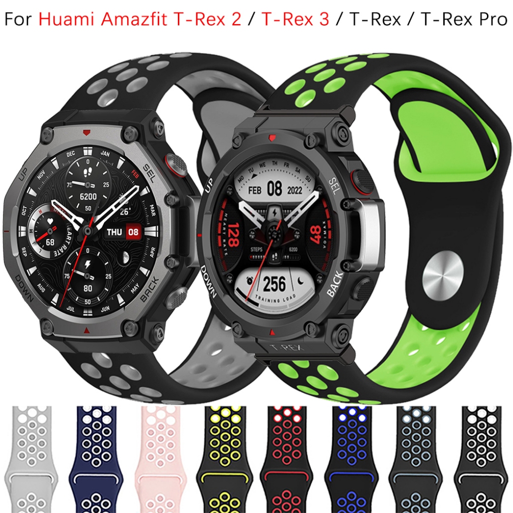 สายนาฬิกาซิลิโคนสําหรับ For Huami Amazfit T-Rex 2 / T-Rex 3 / T-Rex Pro / T-Rex สมาร์ทนาฬิกาสร้อยข้อมือแฟชั่นกีฬาเปลี่ยนสายรัดข้อมือ