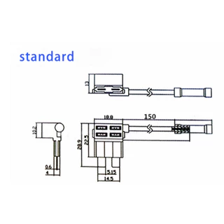 (จับคู่ 1PCS ฟิวส์รถยนต์) Micro / Mini / Standard / m2 micro2 mini2 ฟิวส์รถยนต์ผู้ถือฟิวส์รถยนต์ 16 AWG