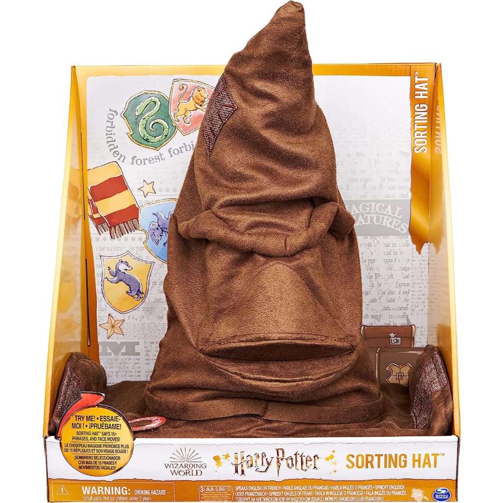 Wizarding World Harry Potter, Talking Sorting Hat with 15 Phrases for Pretend Play พ่อมดโลก แฮร์รี่ ช่างปั้นหม้อ หมวกเรียงลําดับพูดได้พร้อมพระ 15 ลูกสําหรับแกล้งเล่น