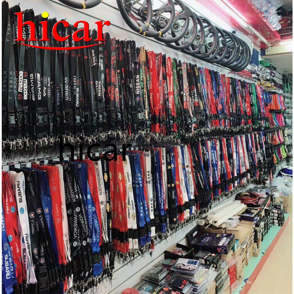 รถ Universal Key Lanyard ป้ายผู้ถือสายคล้องโทรศัพท์มือถือ Lanyard สายคล้องคอ DIY แขวนเชือกสําหรับคีย์ ID Card สําหรับ JDM สไตล์