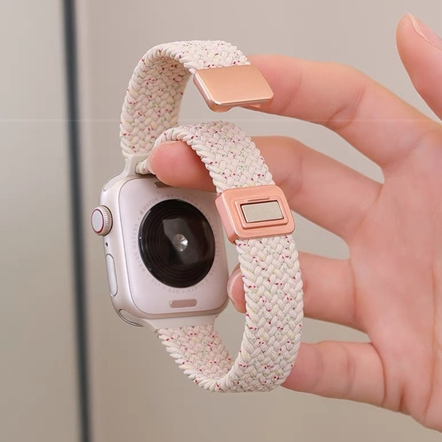 Slim Magnetic buckle สายไนลอนสําหรับ Apple Watch