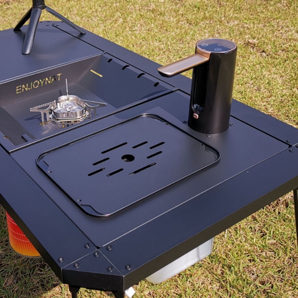 Outdoor Camping IGT Table Accessories, รุ่นอัพเกรด 0.5 Unit Board Electric Drainer, ปั๊มน้ําอลูมิเนียมหน่วย Board, ท่อระบายน้ําถาดชา