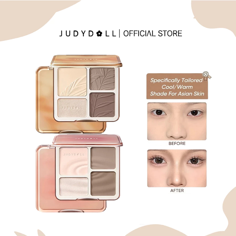 Judydoll Highlight & contour 9g พาเลทไฮไลท์และคอนทัวร์ สีธรรมชาติ