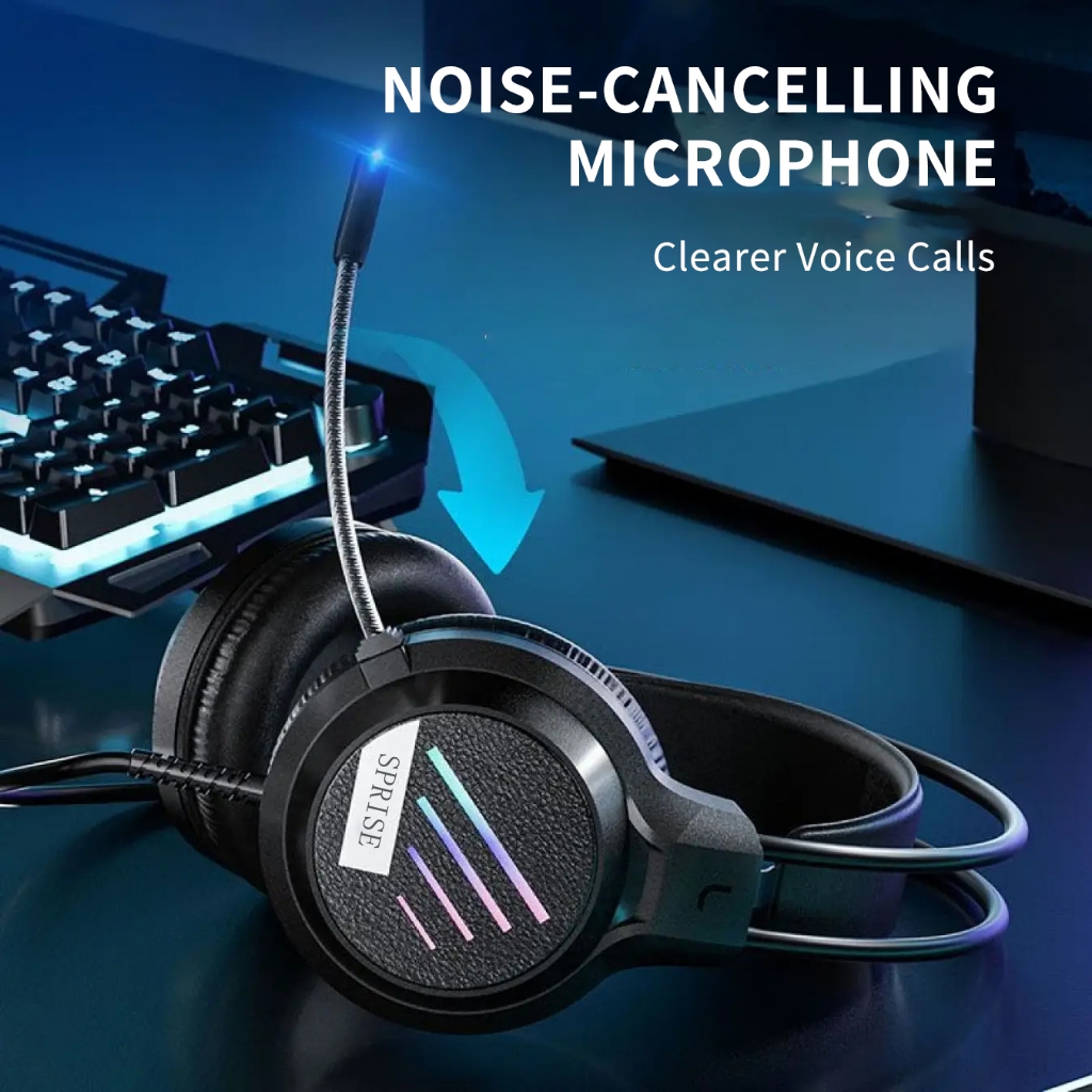 Sprise M19 หูฟังสําหรับเล่นเกมชุดหูฟังแบบมีสายสเตอริโอ รูปที่ 6