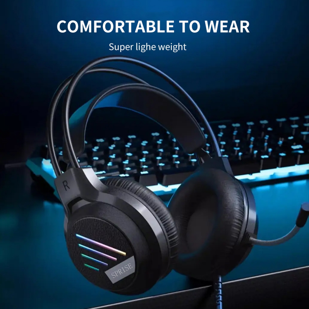 Sprise M19 หูฟังสําหรับเล่นเกมชุดหูฟังแบบมีสายสเตอริโอ รูปที่ 5
