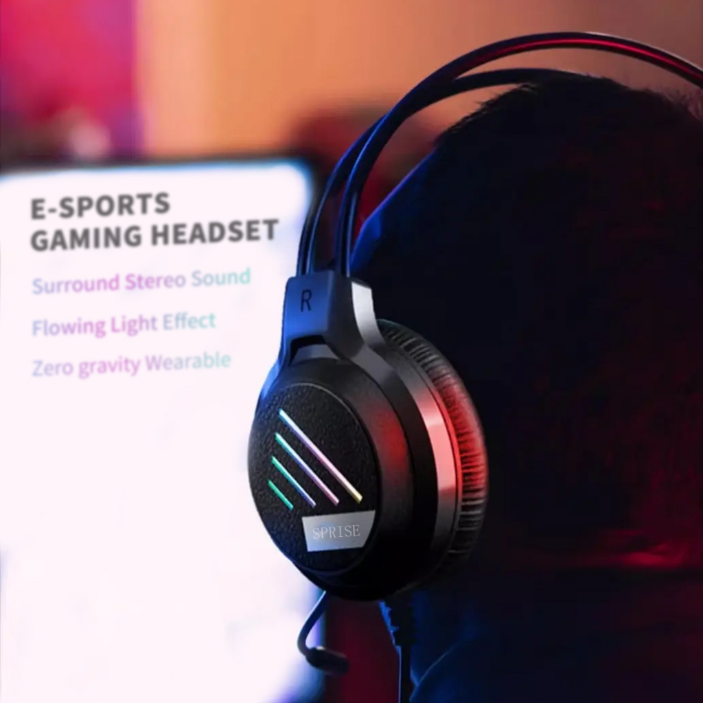 Sprise M19 หูฟังสําหรับเล่นเกมชุดหูฟังแบบมีสายสเตอริโอ รูปที่ 3