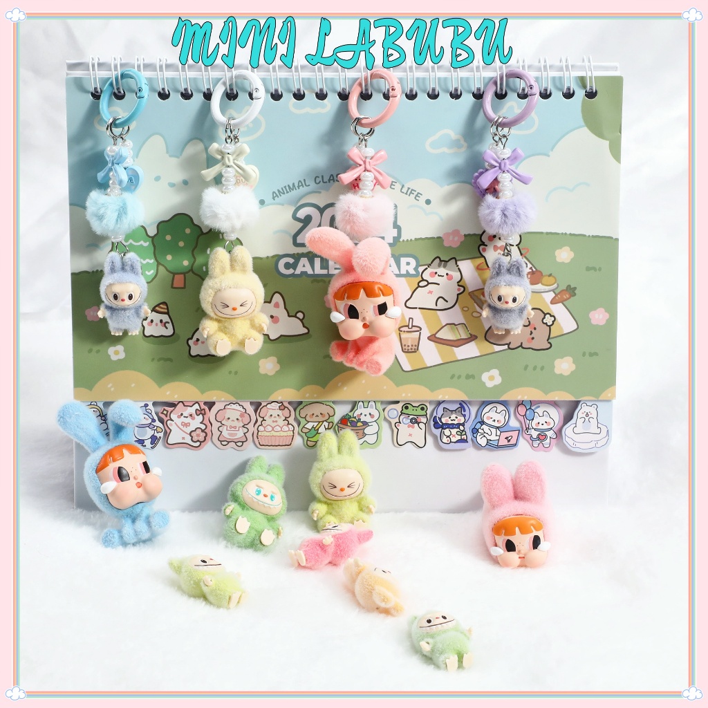 มินิ labubu flocking DIY จี้ retrofit ตาแกะตะปูอุปกรณ์เจาะรูด้วยตนเอง
