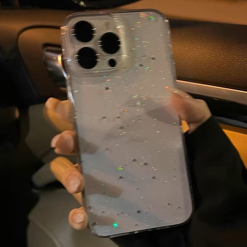 For iphone 16 pro max เคสโทรศัพท์มือถือ TPU นิ่ม ปิดด้านหลัง ลายกลิตเตอร์ดาว 3D สําหรับ Iphone 11 14 Pro MAX 14 13 12 11 Pro MAX 14 Plus X XS MAX XR 8 7 Plus SE