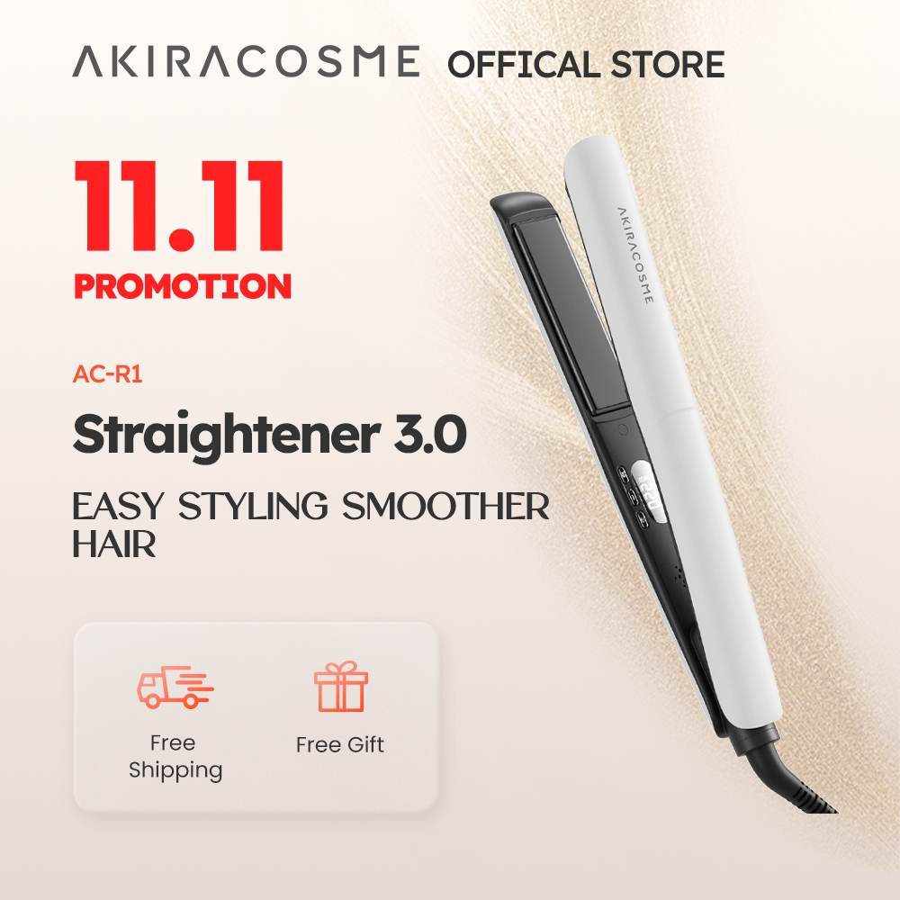 Akiracosme V3.0 เครื่องหนีบผมไอออนลบ, เครื่องหนีบผมดิจิตอล LED จัดแต่งทรงผมเหล็กแบน แบบมืออาชีพ