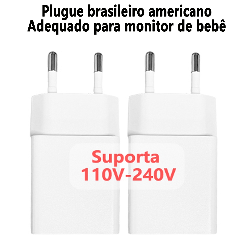 2 ชิ้น เครื่องชาร์จปลั๊กไฟเหมาะสําหรับจอภาพเด็ก VB603, ABM600 ฯลฯ มาตรฐานยุโรป อเมริกา และอังกฤษ