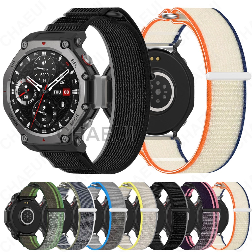 อุปกรณ์เสริมสายนาฬิกาทอสายไนลอนสําหรับ Amazfit T-REX 3