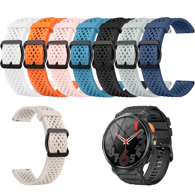 สําหรับ AXON Mega Watch Strap 22mm Silicone Soft Replacement Strap