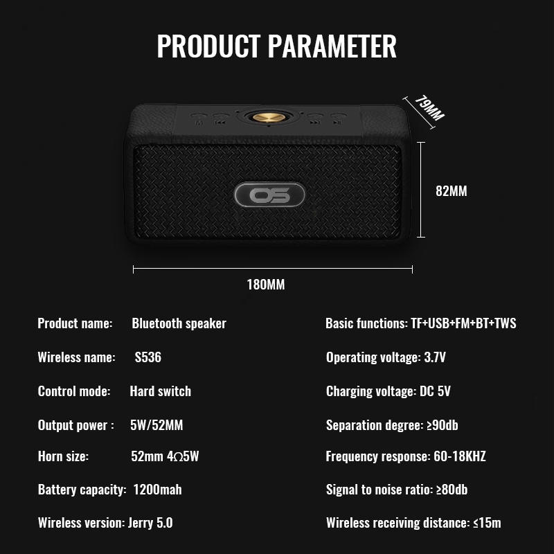 Oscrop S536 ลำโพงพกพา ลำโพง Bluetooth Speaker ลำโพงบลูทูธ ลําโพงคอม
