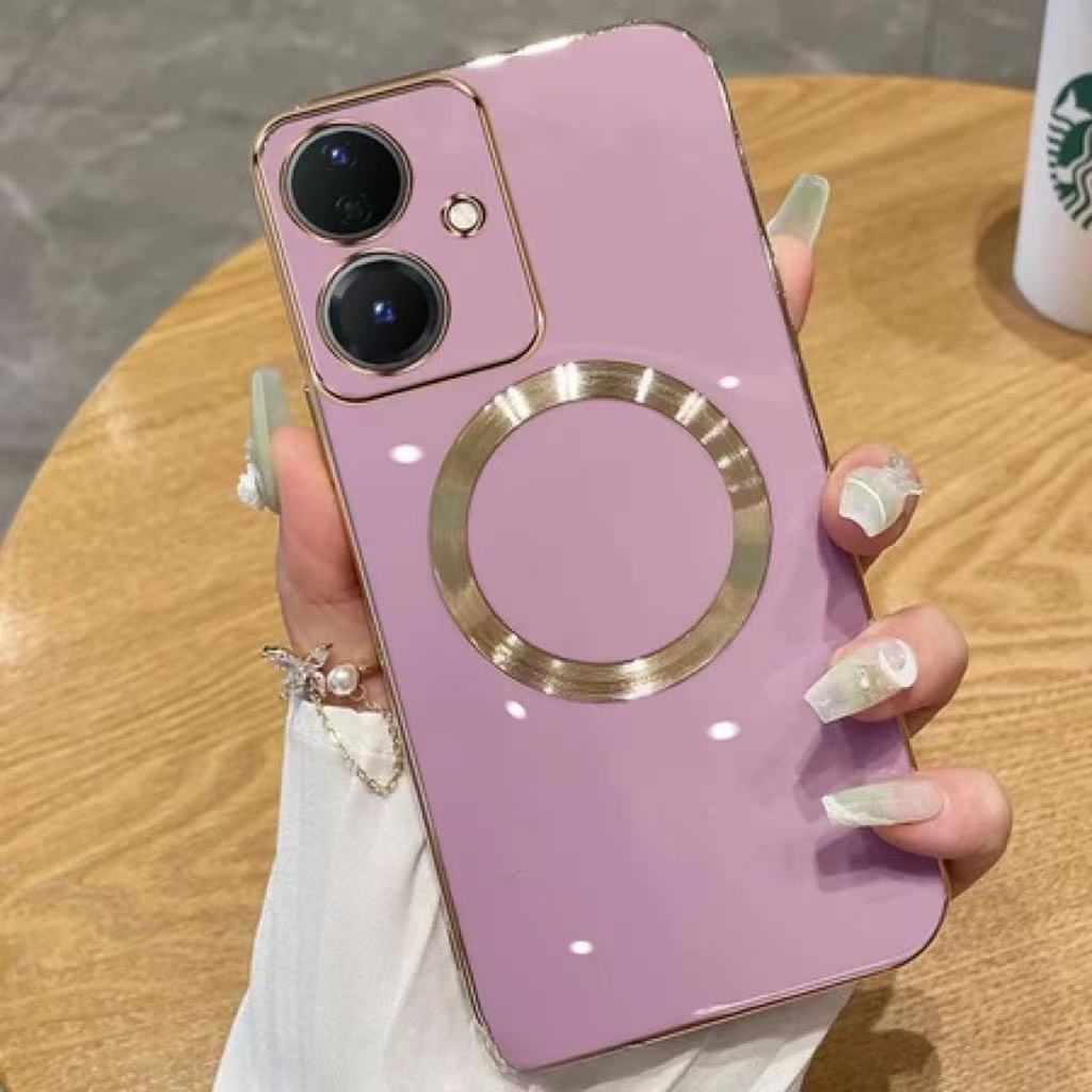 เคส Infinix Smart 9 Smart 7 Smart 7 Smart 8 Plus Smart 8 HD ขอบตรงแม่เหล็กแม่เหล็กดูดแหวนโทรศัพท์กรณี
