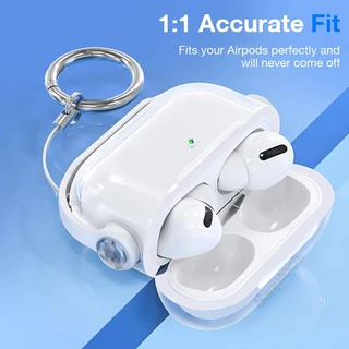 Sanptoch ล็อคสวิตช์ชุดหูฟังสําหรับ Airpods 4 / Pro 2nd / 3rd Simplicity Clear Airpods 2 1 ปลอกกันกระแทกฝาครอบป้องกันเต็มร่างกายพร้อมพวงกุญแจ