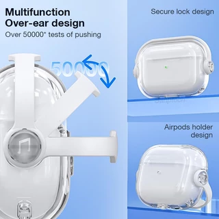 Sanptoch ล็อคสวิตช์ชุดหูฟังสําหรับ Airpods 4 / Pro 2nd / 3rd Simplicity Clear Airpods 2 1 ปลอกกันกระแทกฝาครอบป้องกันเต็มร่างกายพร้อมพวงกุญแจ
