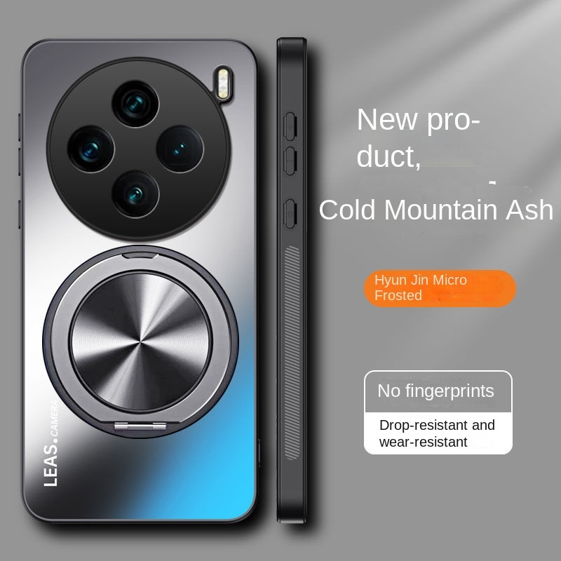 ปลอกสําหรับ VIVO X200 X100 Pro กรณี Hard Matte 360 แหวนแม่เหล็กป้องกันปกหลังสําหรับ VIVO X100S X200Pro Mini เคสโทรศัพท์