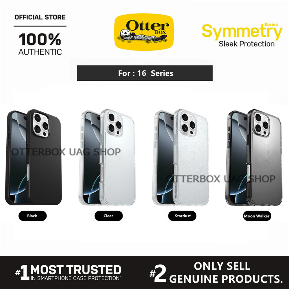 เคส OtterBox รุ่น Symmetry Black / Clear / Stardust Series - iPhone 16 15 14 Pro Max / 16 15 14 Plus / 13 12 11 Pro Max / 13 12 Mini / XS Max / XR / XS / 8 7 Plus / SE2