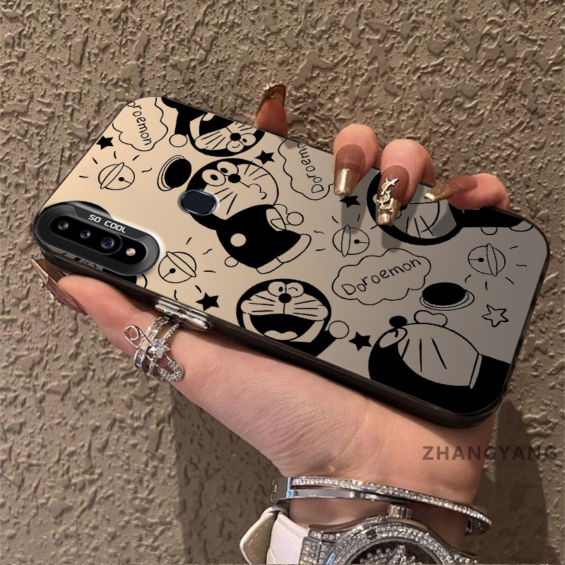 เคสสําหรับ Samsung A20S เคสโทรศัพท์วัสดุเคลือบซิลิโคนความงาม Dingdang cat ดีไซน์ใหม่ลายน่ารัก TPU soft case