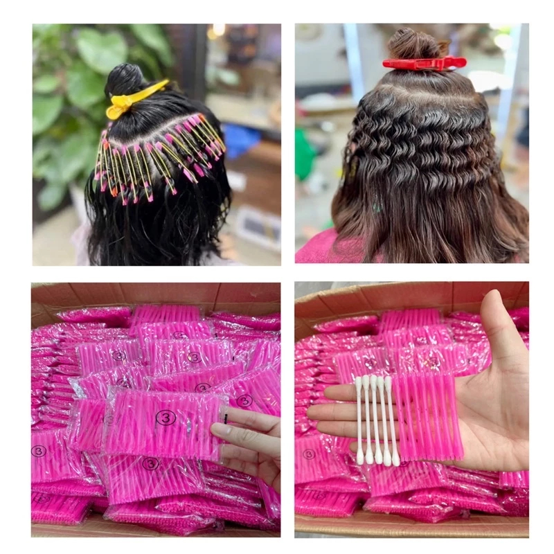 ขายส่ง ร้านตัดผมดัดไม้จิ้มฟันบาร์ทําผมเย็นดัดบาร์ขนสัตว์ผมหยิกอัลตร้าไฟน์ดัดบาร์ (90 ชิ้น) ราคาถูก Shopee Lazada