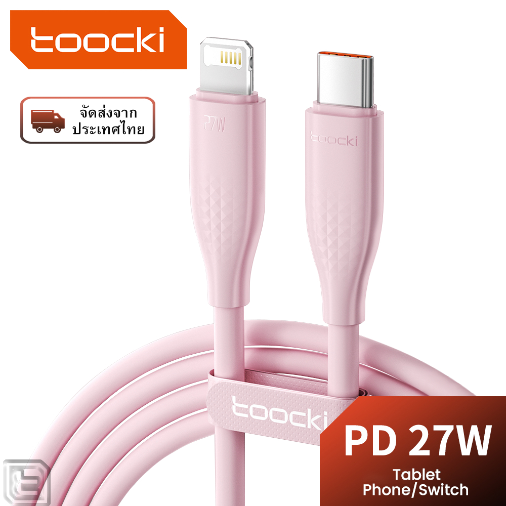 Toocki 3A 20W Type C ถึง 10S สายชาร์จเร็ว สายเคเบิลข้อมูลอย่างรวดเร็ว USB2.0 480Mbps ข้อมูล Core สําหรับ 12 13 14 pro