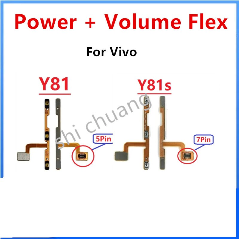 สําหรับ Vivo Y81 (1803 1801 V1732A) เปิดปิด Mute Switch Control Key Volume ปุ่ม Flex สําหรับ Vivo Y8