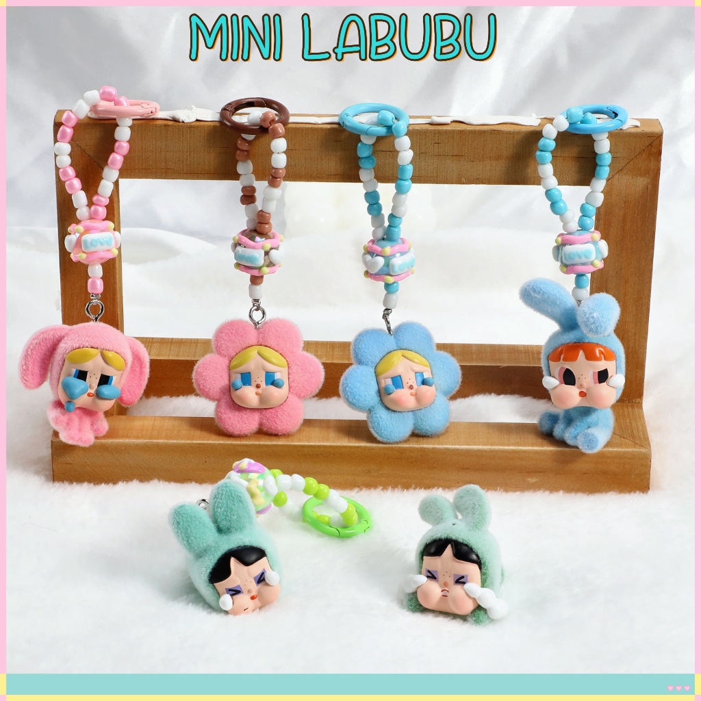 mini labubu การ์ตูน DIY เครื่องประดับจี้ตุ๊กตา Revamp อุปกรณ์เสริมน่ารักแกะ Eye เล็บหัวเข็มขัด Creative