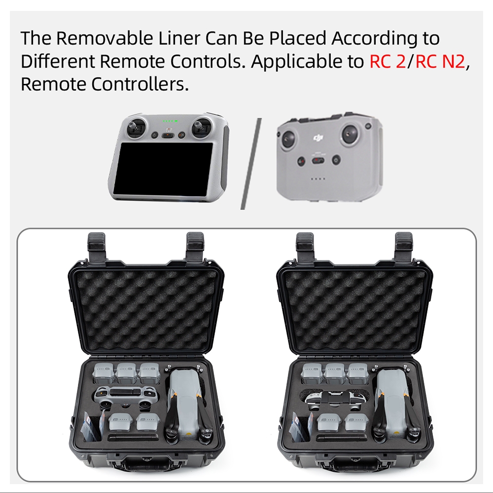 สําหรับ DJI Air 3S/Air3 กรณีสีดํามือถือ Explosin-proof กล่องสําหรับ Air3S อุปกรณ์เสริมกล่องเก็บใช้งานร่วมกับ RC2/RC-N3