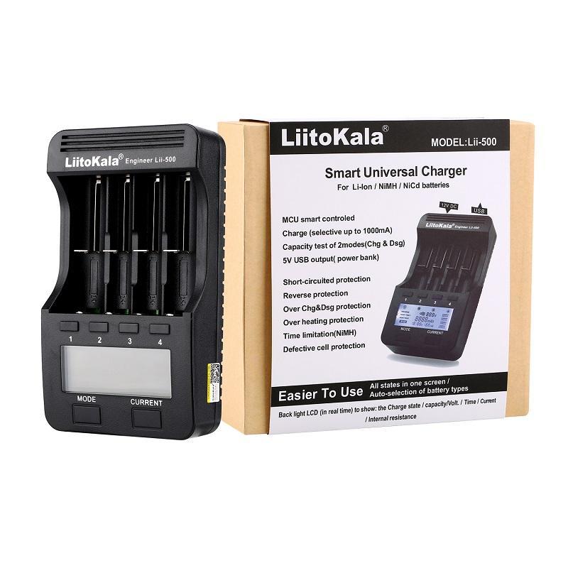 Liitokala Lii-500 LCD 3.7V 18650 18350 17500 16340 18500 21700 14500 26650 AA NiMH Lithium-Battery C