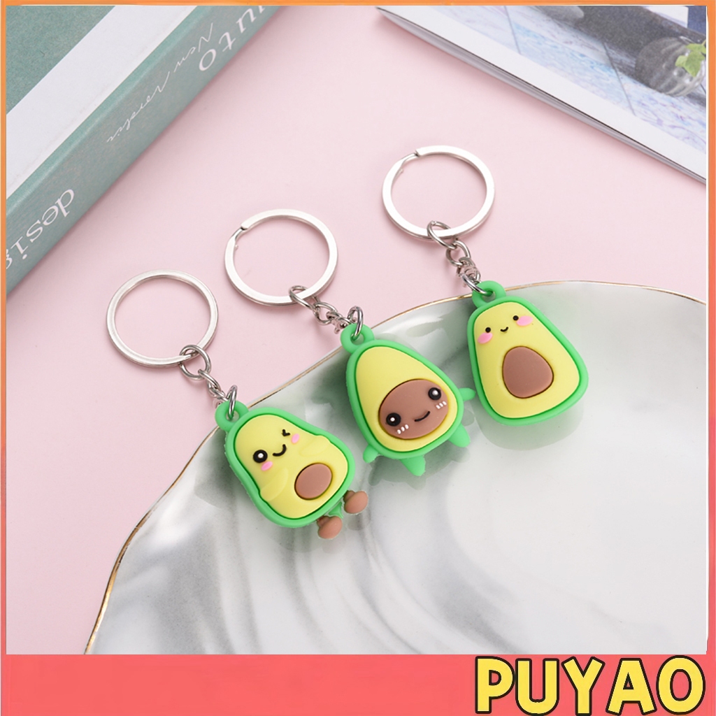 น่ารักจําลองผลไม้ลูกแพร์พวงกุญแจจี้ของขวัญเล็กๆ