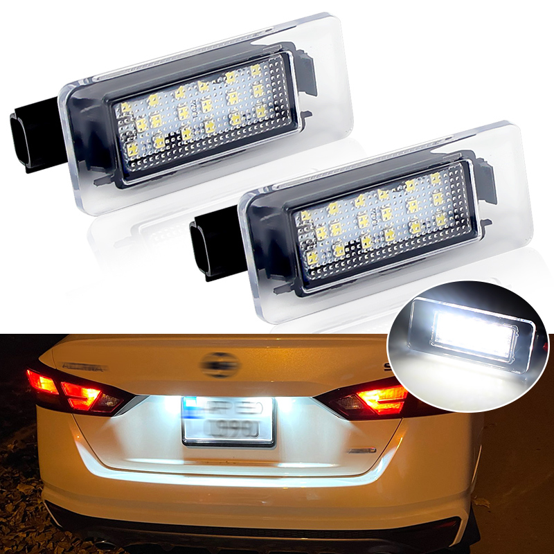 2 ชิ้นข้อผิดพลาดฟรี LED ป้ายทะเบียนไฟสําหรับ Nissan Altima 19-20 สําหรับ Serena C27 2016- สําหรับ Suzuki Landy Dacia Duster 2017-