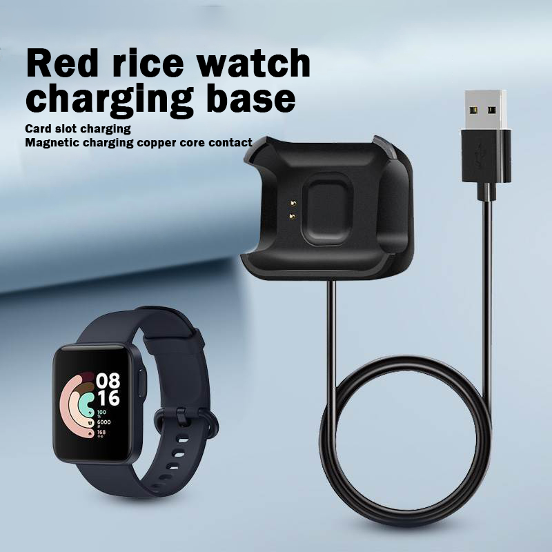 สายชาร์จ USB สีดํา สําหรับ Mi Redmi Watch / Mi Watch Lite ความยาว 1m