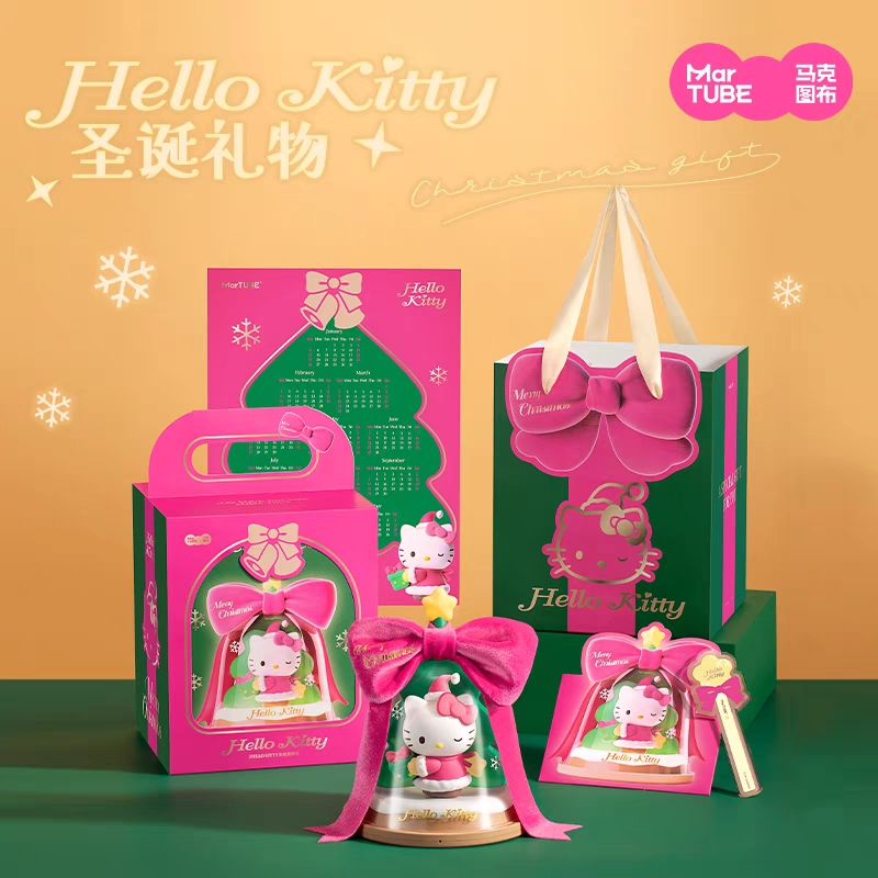 แอนิเมชั่น Sanrios hello kitty Kawaii รูปโคมไฟคริสต์มาสโคมไฟข้างเตียง LED Night Light hello kitty ตกแต่งของขวัญสําหรับเด็กผู้หญิง