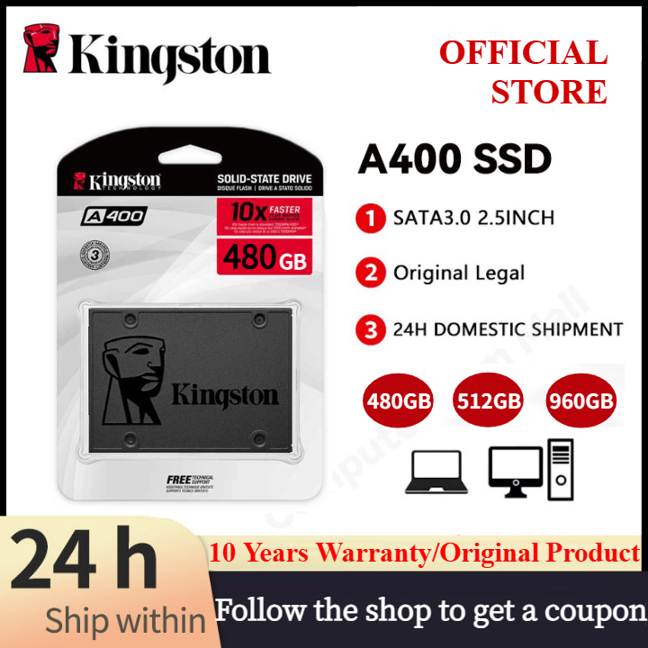 Kingston A400 480GB/960GB 2.5" SATA 3 SSD ไดรฟ์โซลิดสเตต | Ssd ของคิงส์ตัน | คิงส์ตันโซลิดสเตทดร