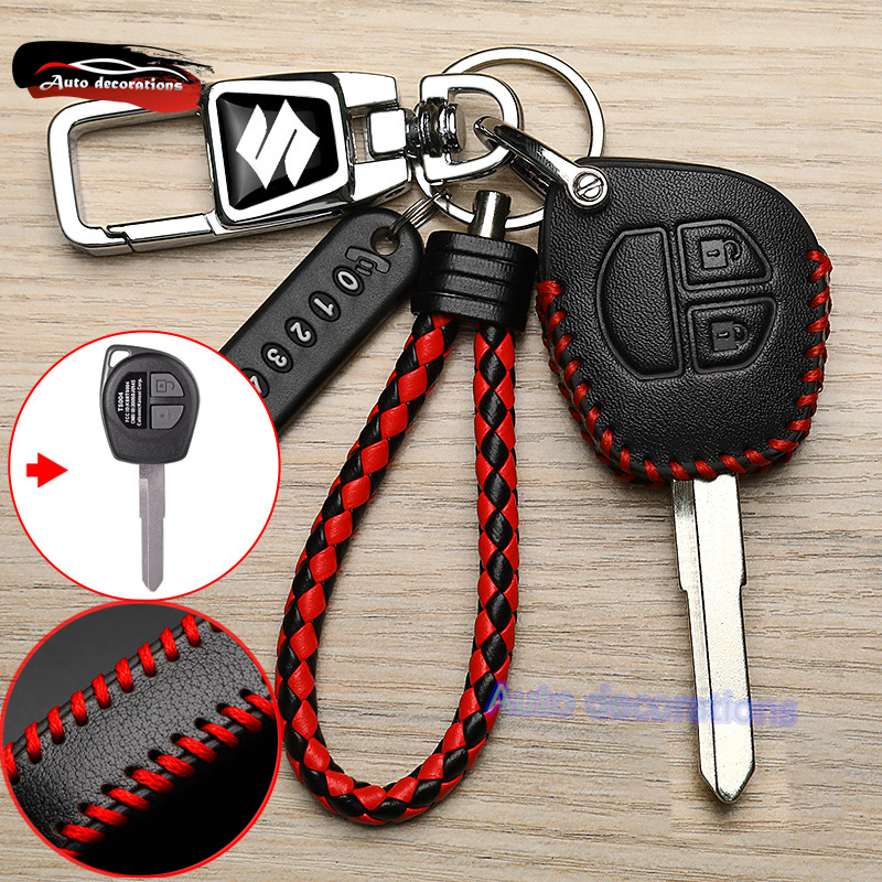 Suzuki Ertiga Jimny Fronx APV Celerio DZire S-Presso XL7 ปลอกกุญแจรถ Suzuki Swift Ciaz พวงกุญแจหนังวัว