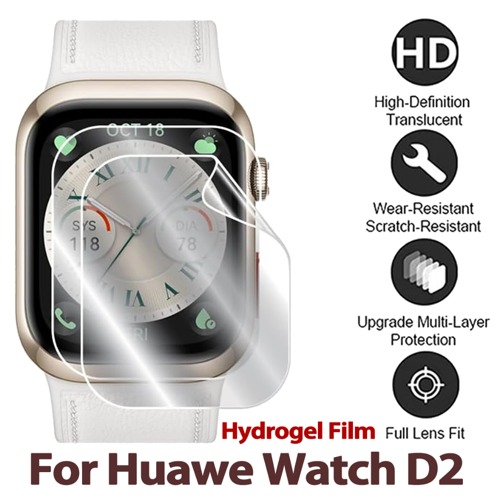 สําหรับ Huawei watch D2 Hydrogel ฟิล์มสมาร์ทนาฬิกาป้องกันหน้าจอ 9H 2.5D 3PCS Clear ป้องกันฟิล์มคลุมทั้งหมด