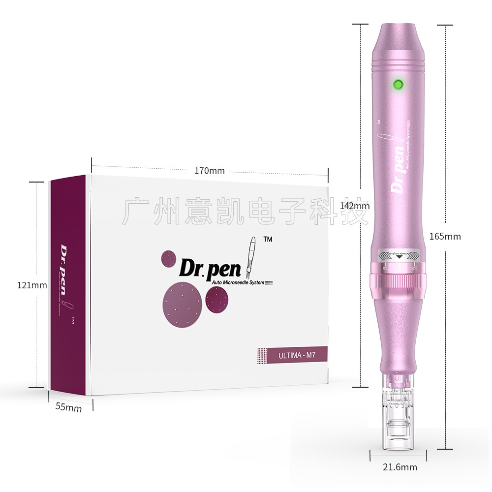 ดร. ปากกา Micro Needle Skincare Facial Care Beauty Introduction Instrument สีชมพูไฟฟ้า Micro Needle 