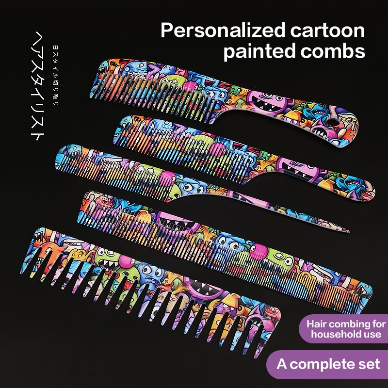 ปัตตาเลี่ยนตัดผมลายการ์ตูนญี่ปุ่น Hairstylist ปัตตาเลี่ยนตัดผมหวีหางแหลม