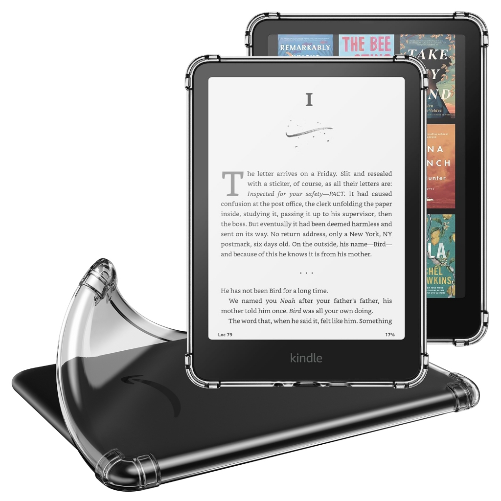 Moko สําหรับ All-New 7 "Candle Paperwhite (12th Gen-2024) และ Kindle Colorsoft Signature Edition 2024, Ultra Thin Clear ยืดหยุ่นโปร่งใส TPU ผิวกันชนปกหลัง Shel