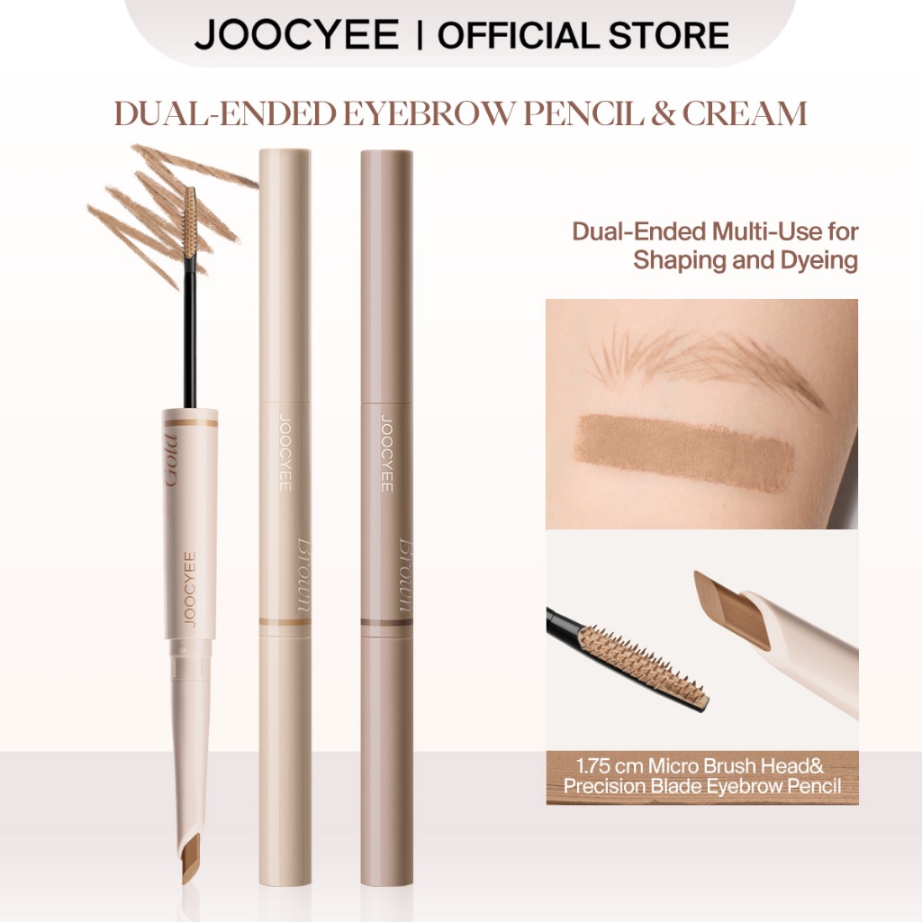 Jooocyee ดินสอเขียนคิ้วแบบใช้คู่และครีม 2-In-1 กันน้ํายาวนาน Dinning Non-Caking