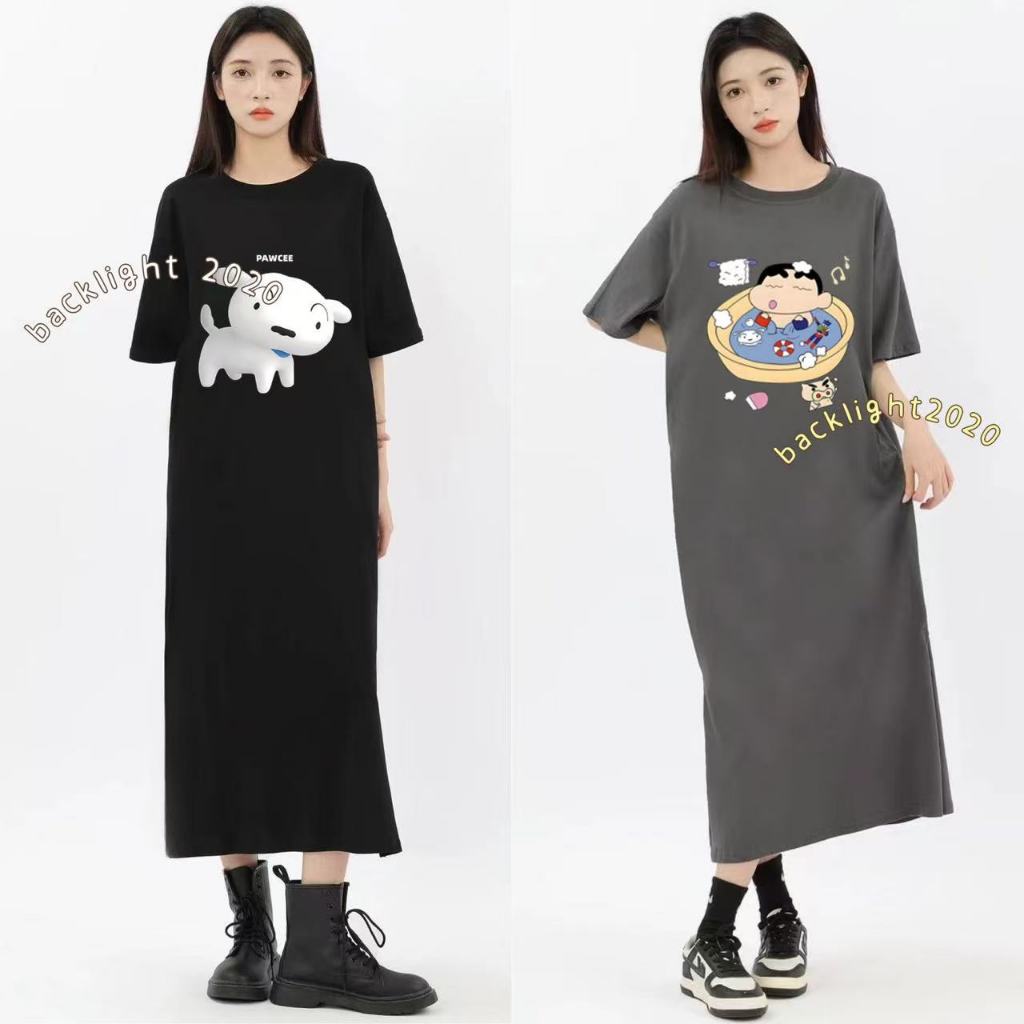 ชุดนอนชุดนอนสไตล์บาง 4XL รอบคอขนาดใหญ่ชุดนอนชิ้นเดียวการ์ตูน Nightdress หลวม Loungewear สามารถสวมใส่