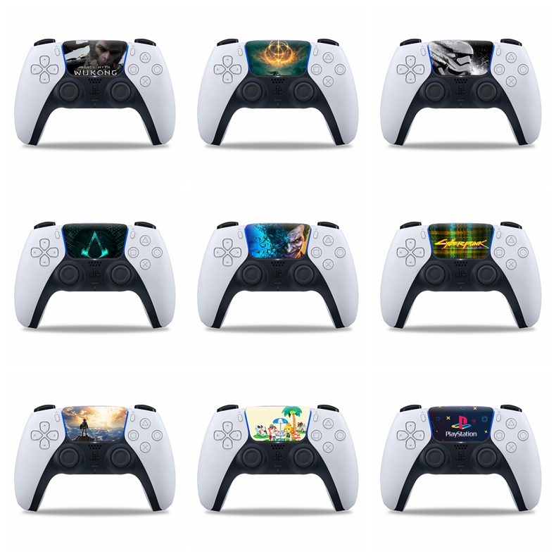 5 ชิ้น 62 สีตัวป้องกันทัชแพด PS5 Dualsense/Edge Remote Skin Decal Wrap สติกเกอร์ใช้งานร่วมกับ PlayStation 5 Dualsense/Edge Controller