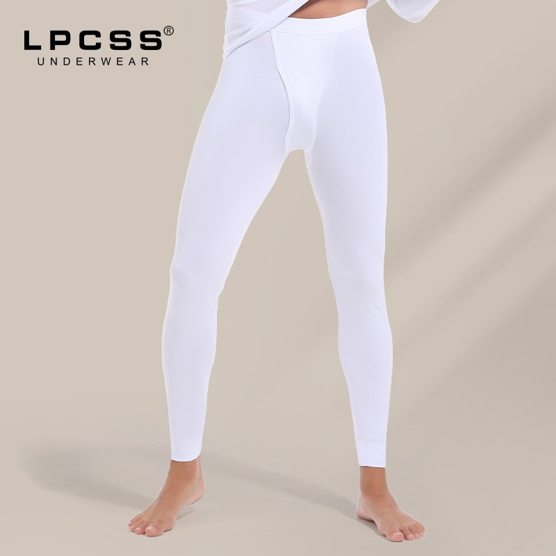 LPCSS กางเกงกันหนาวชายแบบบาง ผ้าโมดัล คอตตอน เปิดเป้า ใส่สบาย แนบกระชับ ใส่ด้านในได้ เหมาะสำหรับฤดูใบไม้ร่วงและฤดูหนาว